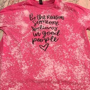 Gildan Pink Inspirational Kids Long Sleeve Tee